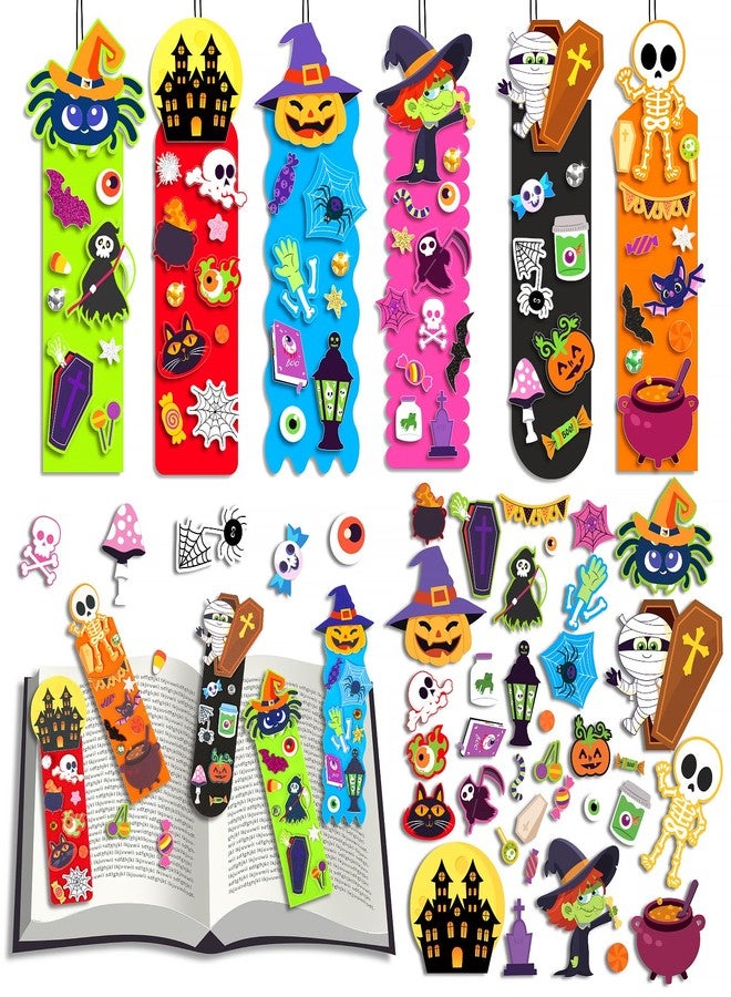 AuroTops 24 Pack Halloween Crafts for Kids,Halloween Bookmarks for Kids Party Favors DIY Bookmarks Kits Trick or Treat Gifts Goodie Bags Gifts Treat Bags Fillers Bulk Classroom Prizes Party Decoration - Image 1